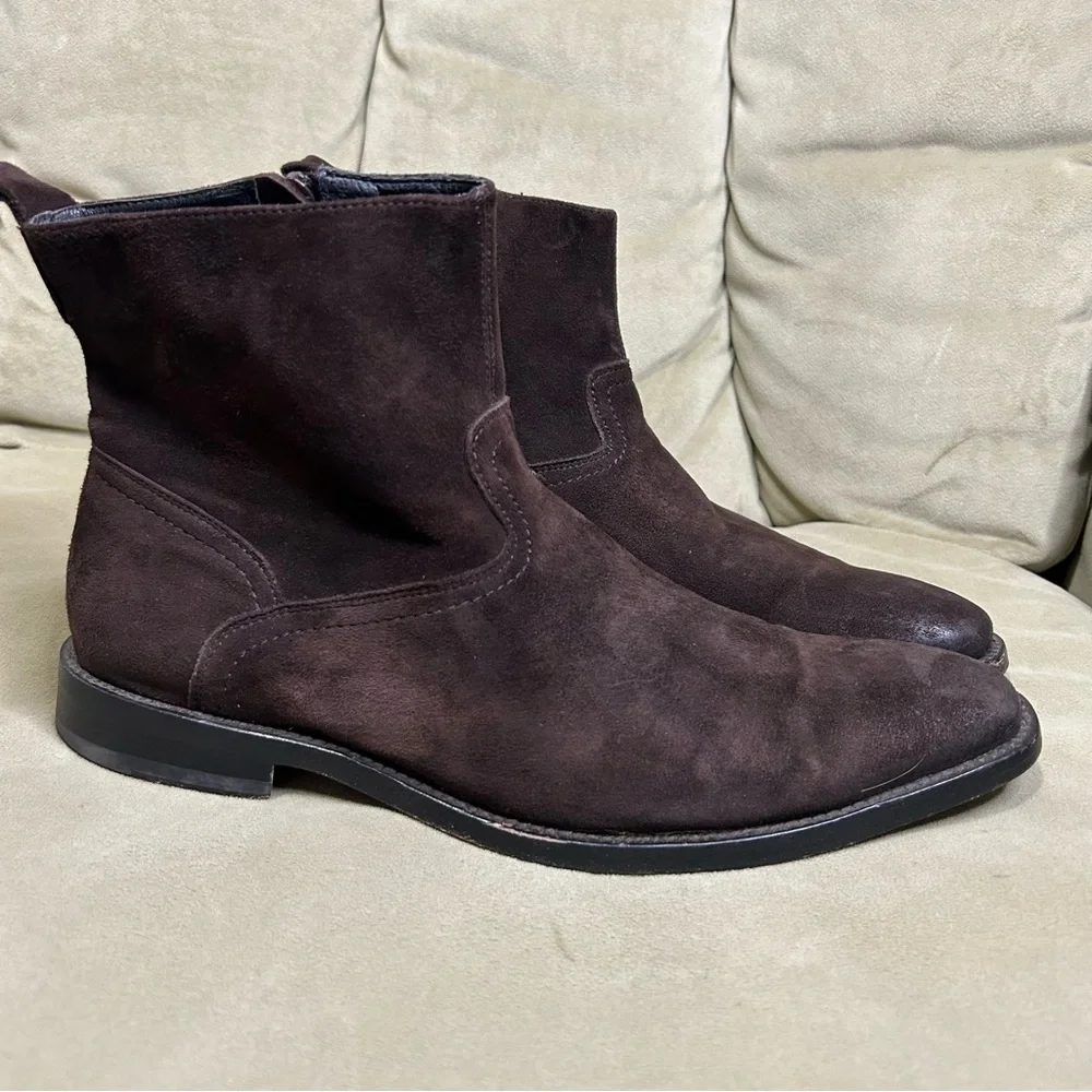 Gordon Rush Chocolate Nubuck Leather Bowery Boot 8 - Picture 3 of 11
